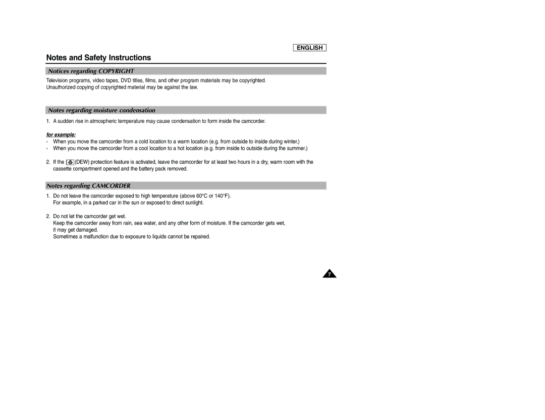 Samsung SCD107 manual For example 