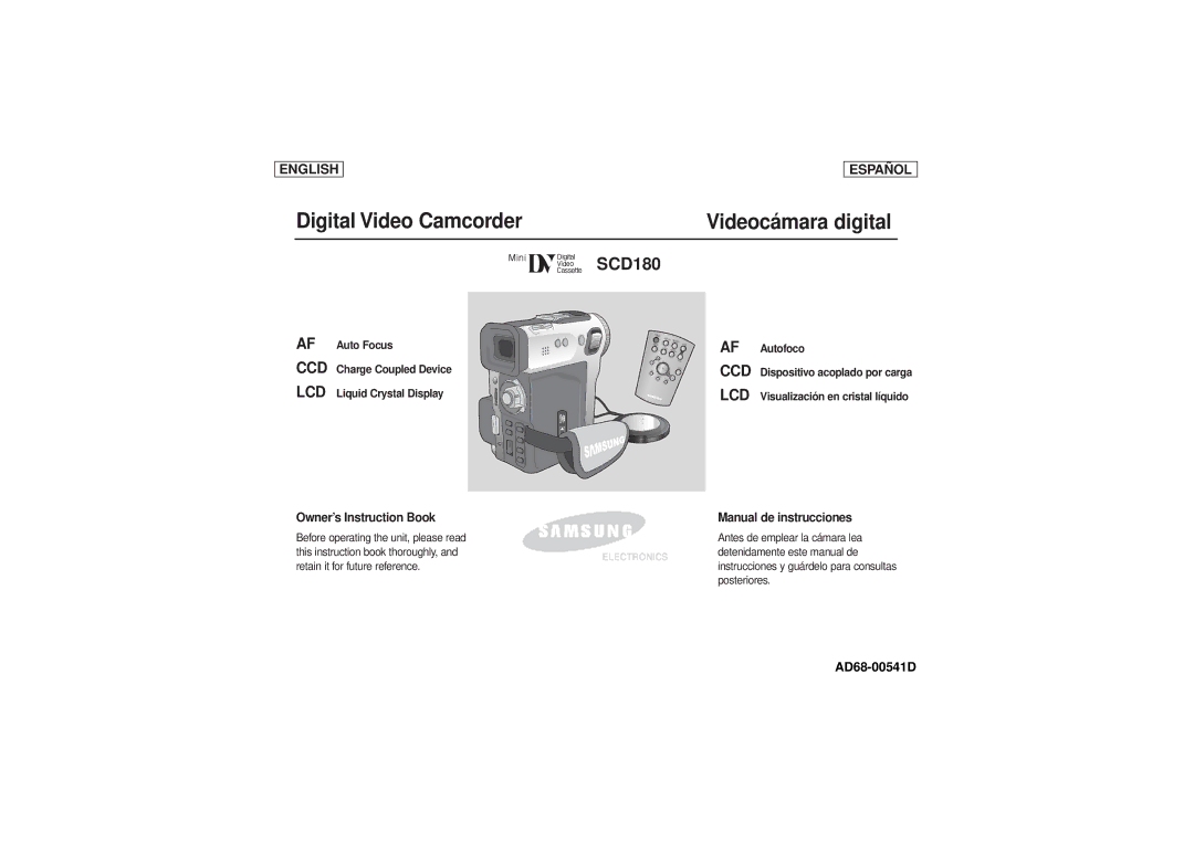 Samsung SCD180 manual Detenidamente este manual de, Retain it for future reference, Posteriores 