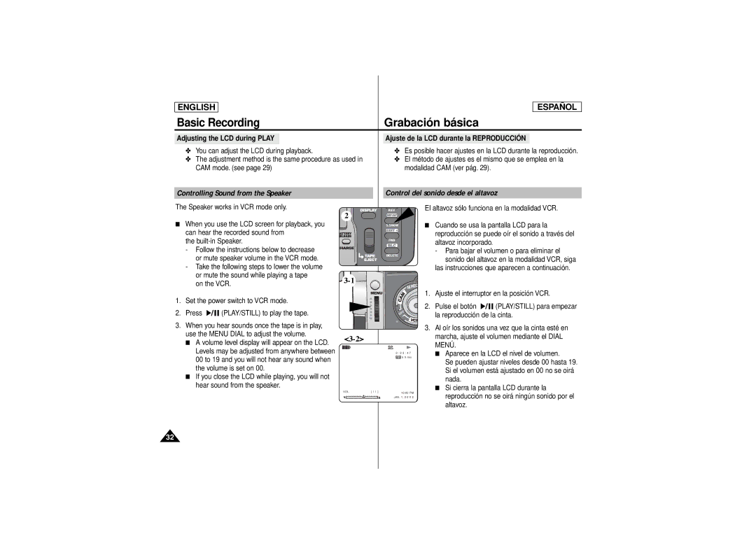 Samsung SCD180 manual Menú 