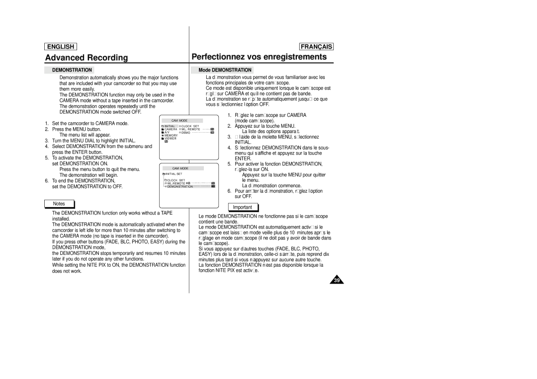 Samsung SCD23/D24 manual Initial, Enter 