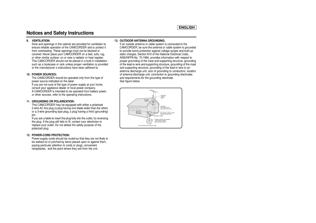 Samsung SCD33, SCD34, SCD39 manual Ventilation 