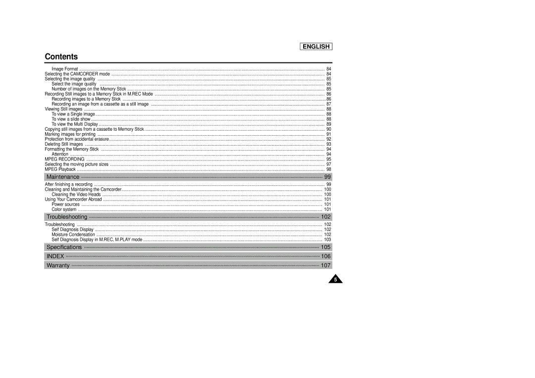 Samsung SCD33, SCD34, SCD39 manual Index 