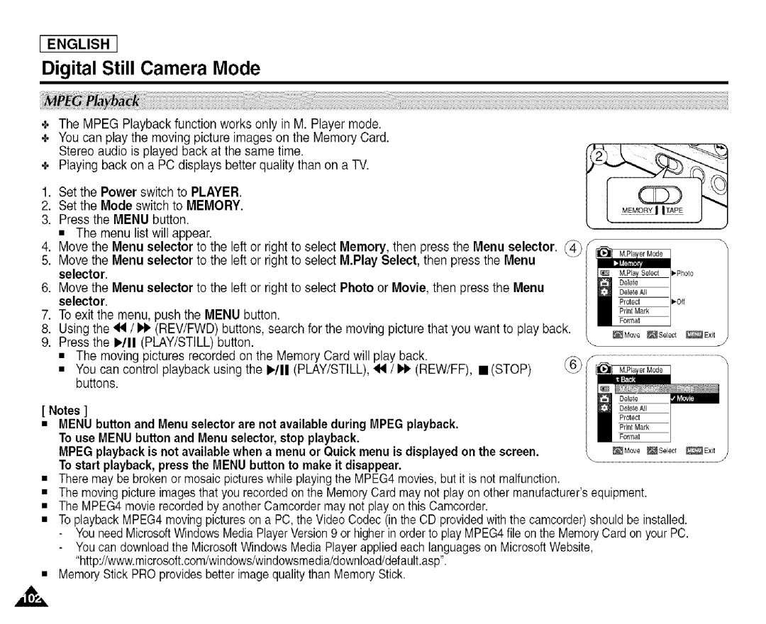 Samsung SCD455 manual Mo Seot E× 