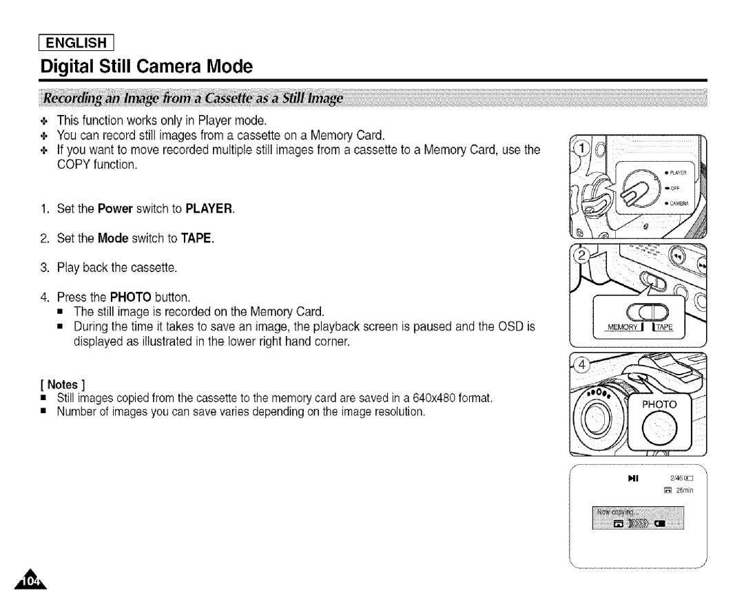 Samsung SCD455 manual Off 