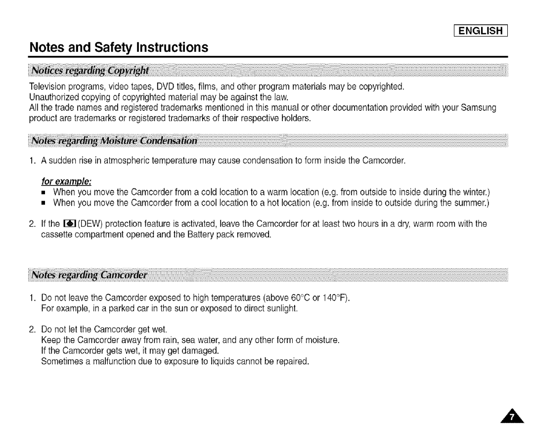 Samsung SCD455 manual English 