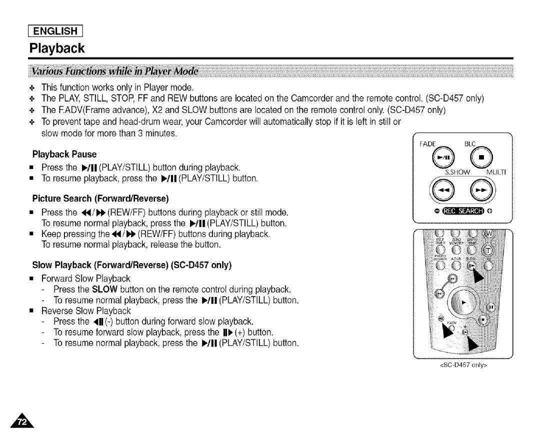 Samsung SCD455 manual Show Multi 