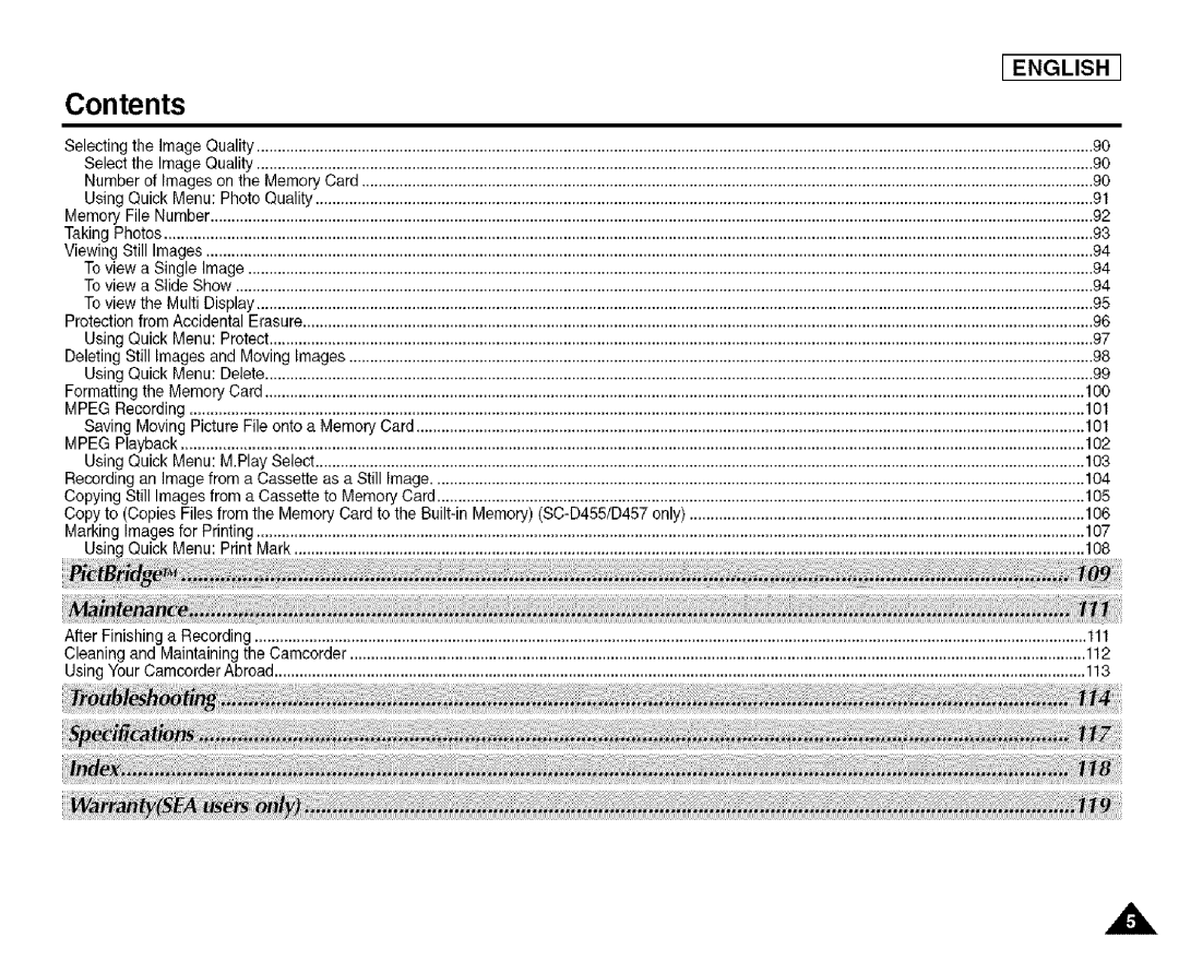 Samsung SCD455 manual 101 