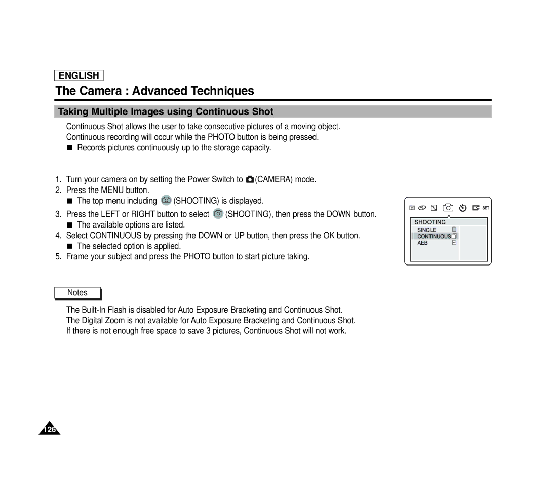 Samsung SCD6040 manual 126 