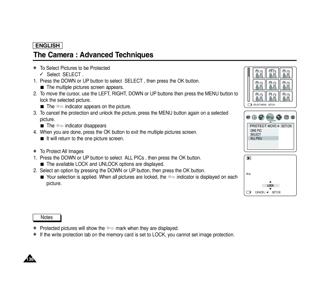 Samsung SCD6040 manual 136 