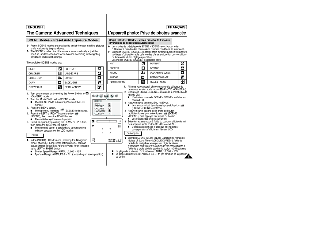 Samsung SCD6050/D6040 manual 117 