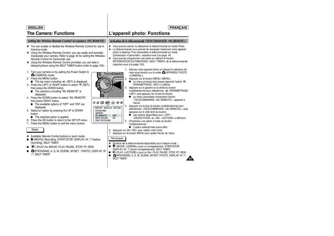 Samsung SCD6050/D6040 manual Self Timer 