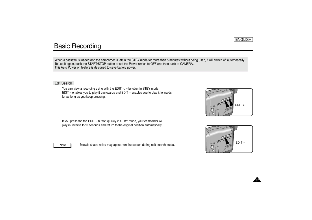 Samsung SCD67/D70 manual Edit Search, Edit + 