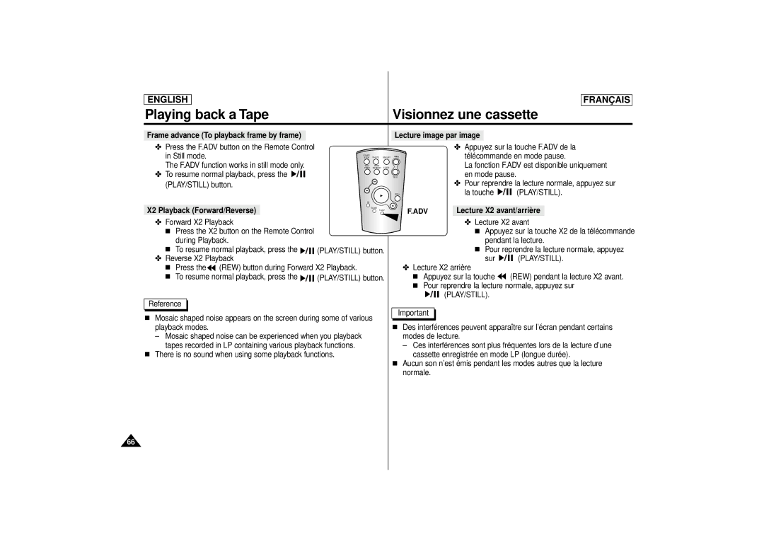 Samsung SCD71 manual Adv 