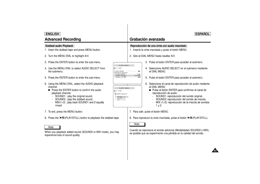 Samsung SCD80 manual Play/Still 