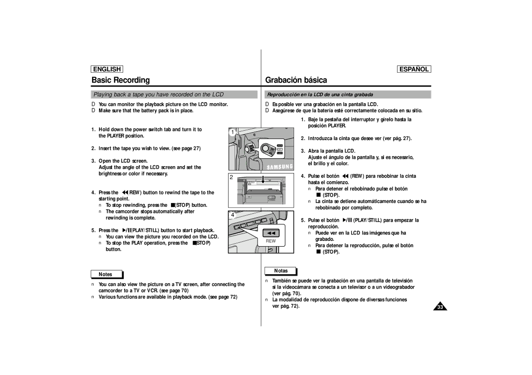 Samsung SCD86, SCD87 manual Stop 