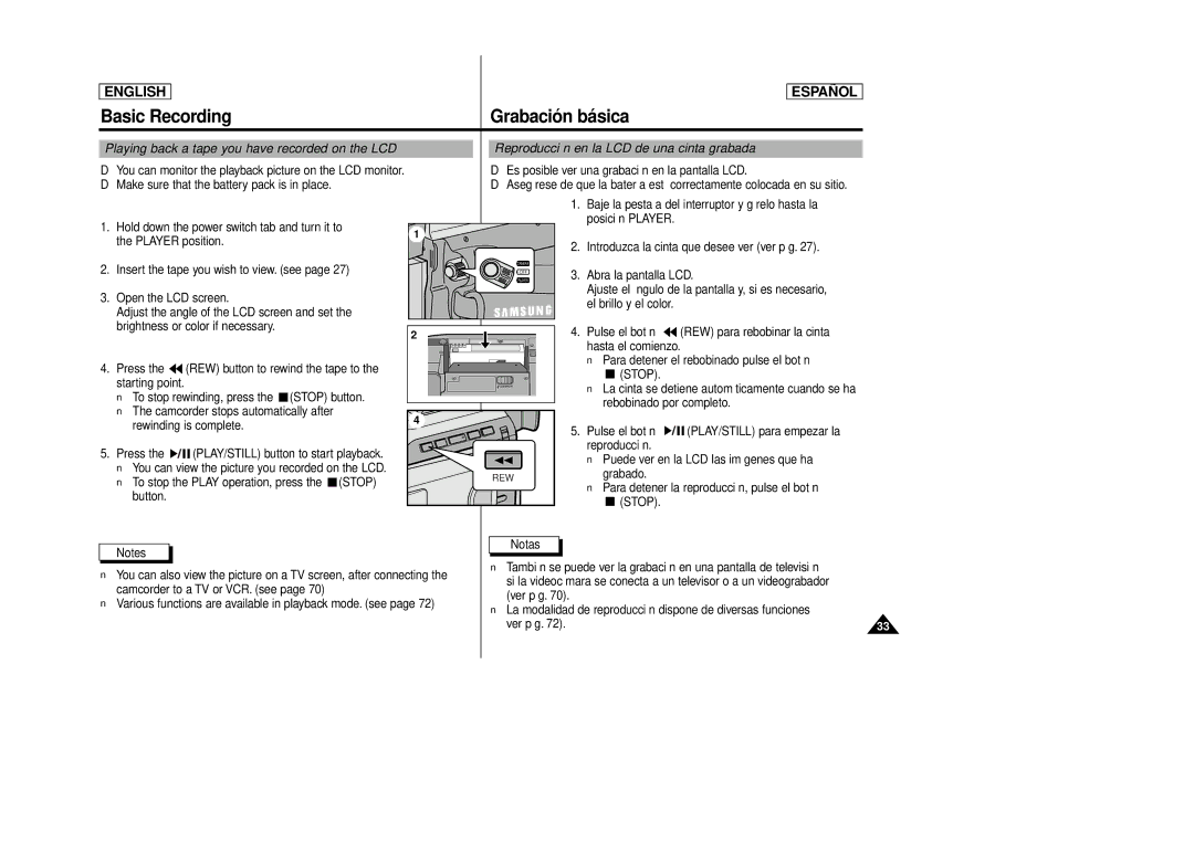 Samsung SCD86, SCD87 manual Abra la pantalla LCD 