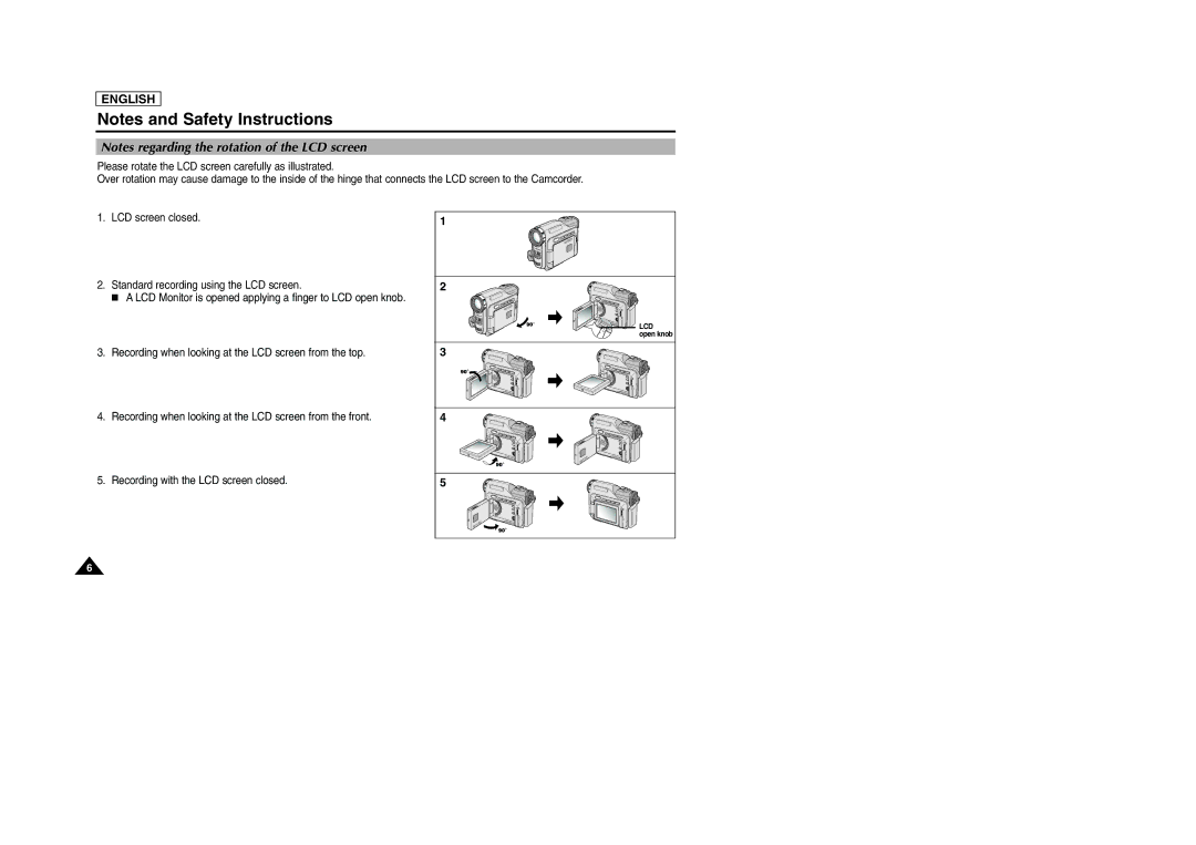 Samsung SCD903 manual Lcd 