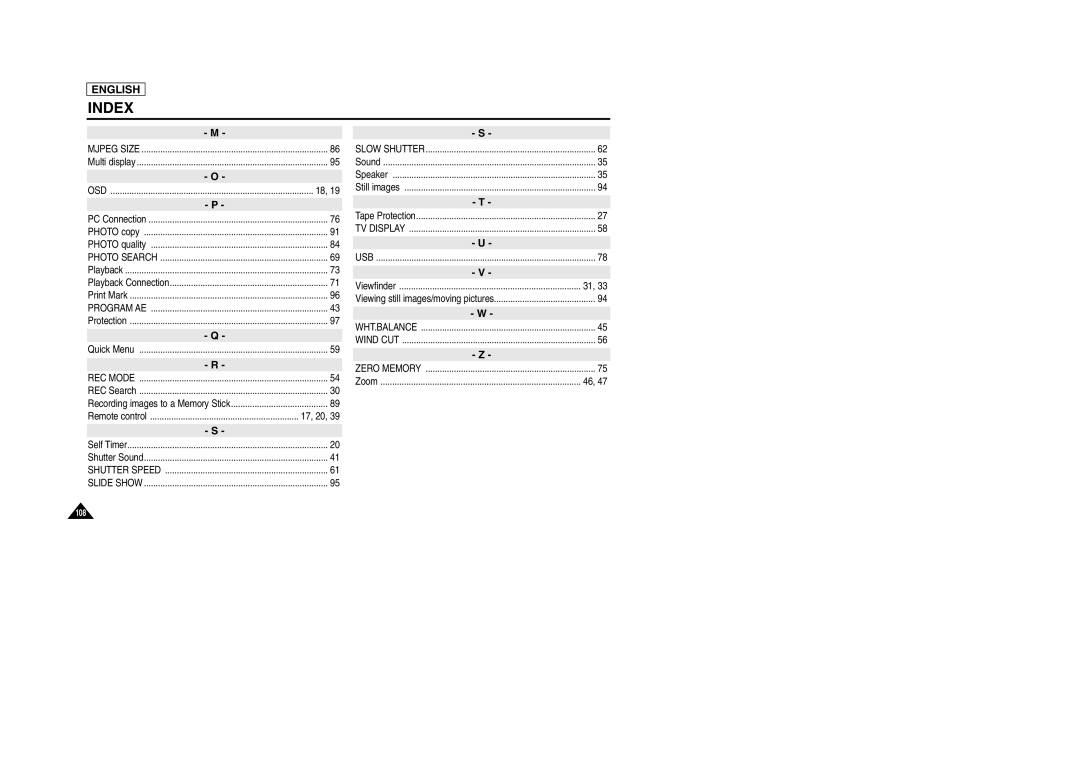 Samsung SCD903 manual Mjpeg Size 