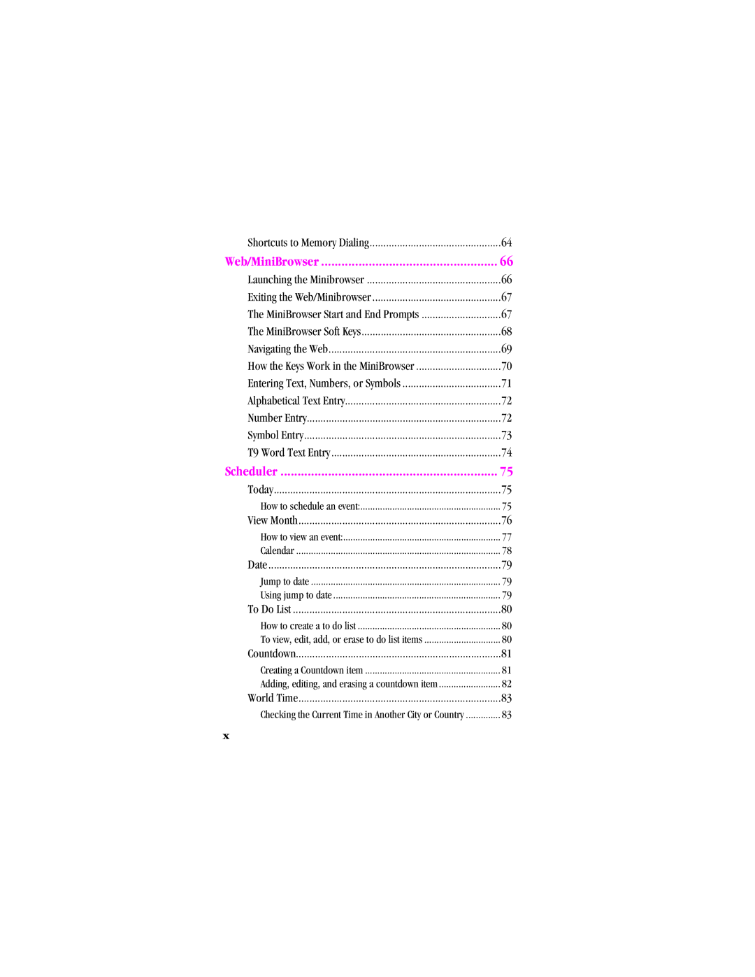 Samsung SCH - T300 manual Web/MiniBrowser 