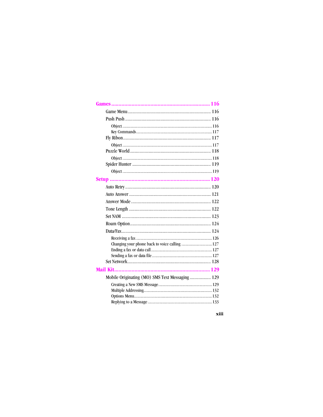 Samsung SCH - T300 manual 116, 117, 118, 119, 120, 121, 122, 123, 124, 128, 129 