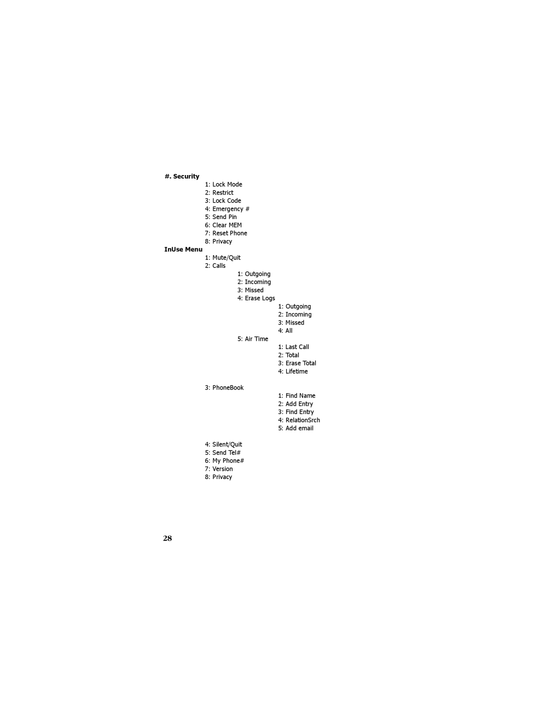 Samsung SCH - T300 manual #. Security 