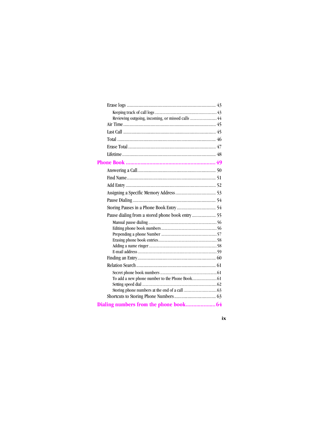 Samsung SCH - T300 manual Dialing numbers from the phone book 