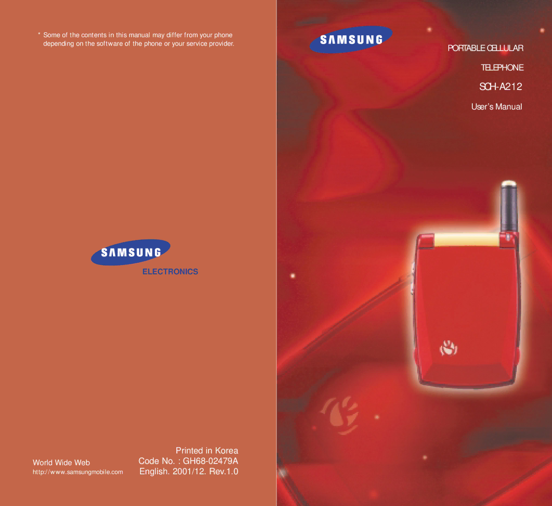 Samsung SCH-A212 user manual 