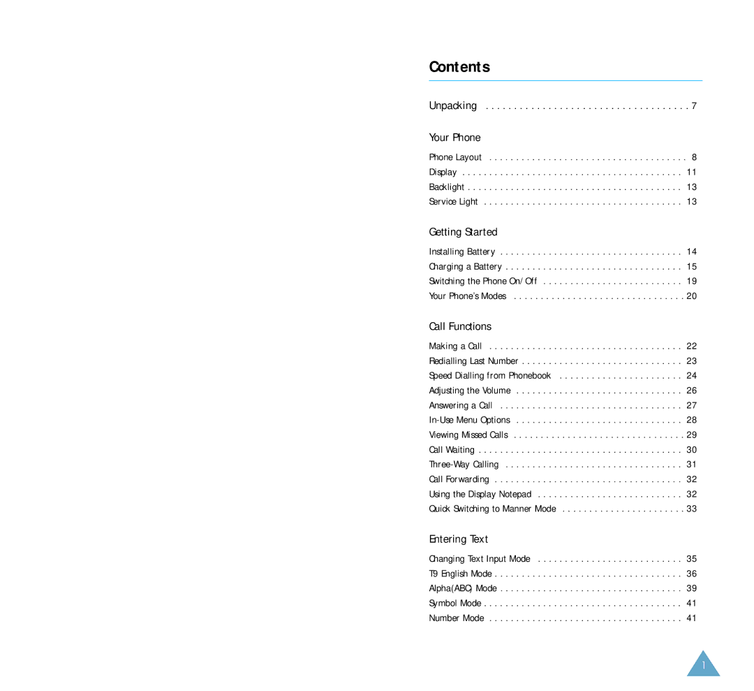 Samsung SCH-A212 user manual Contents 