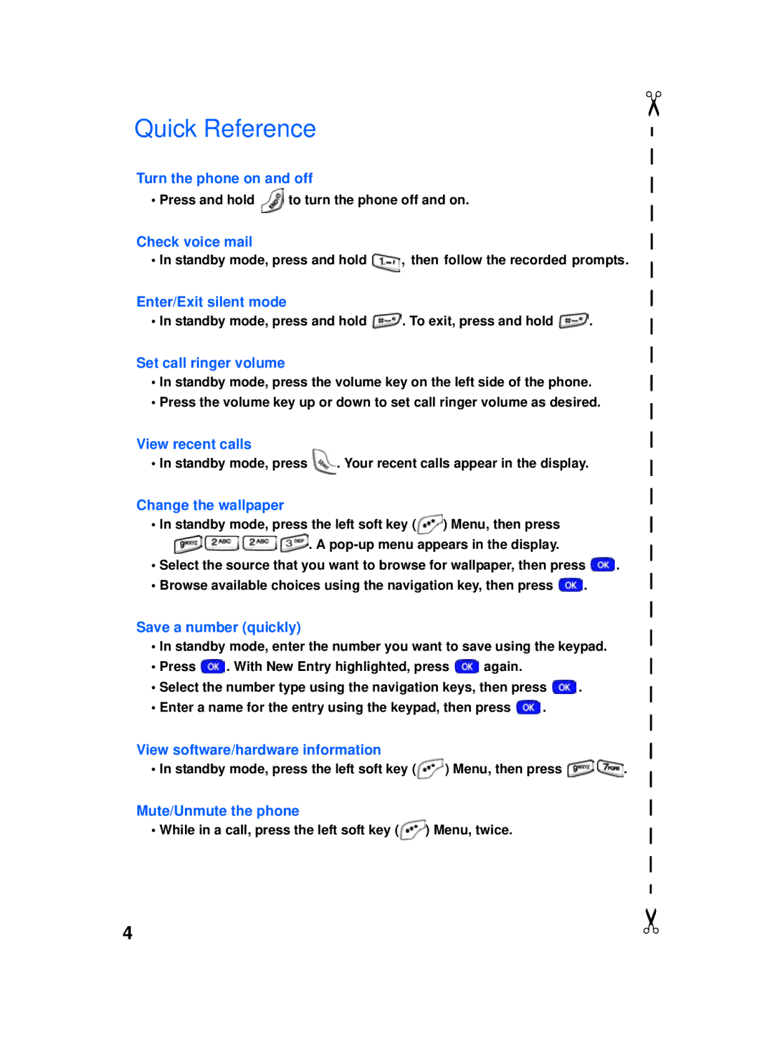 Samsung SCH-a610 manual Quick Reference 