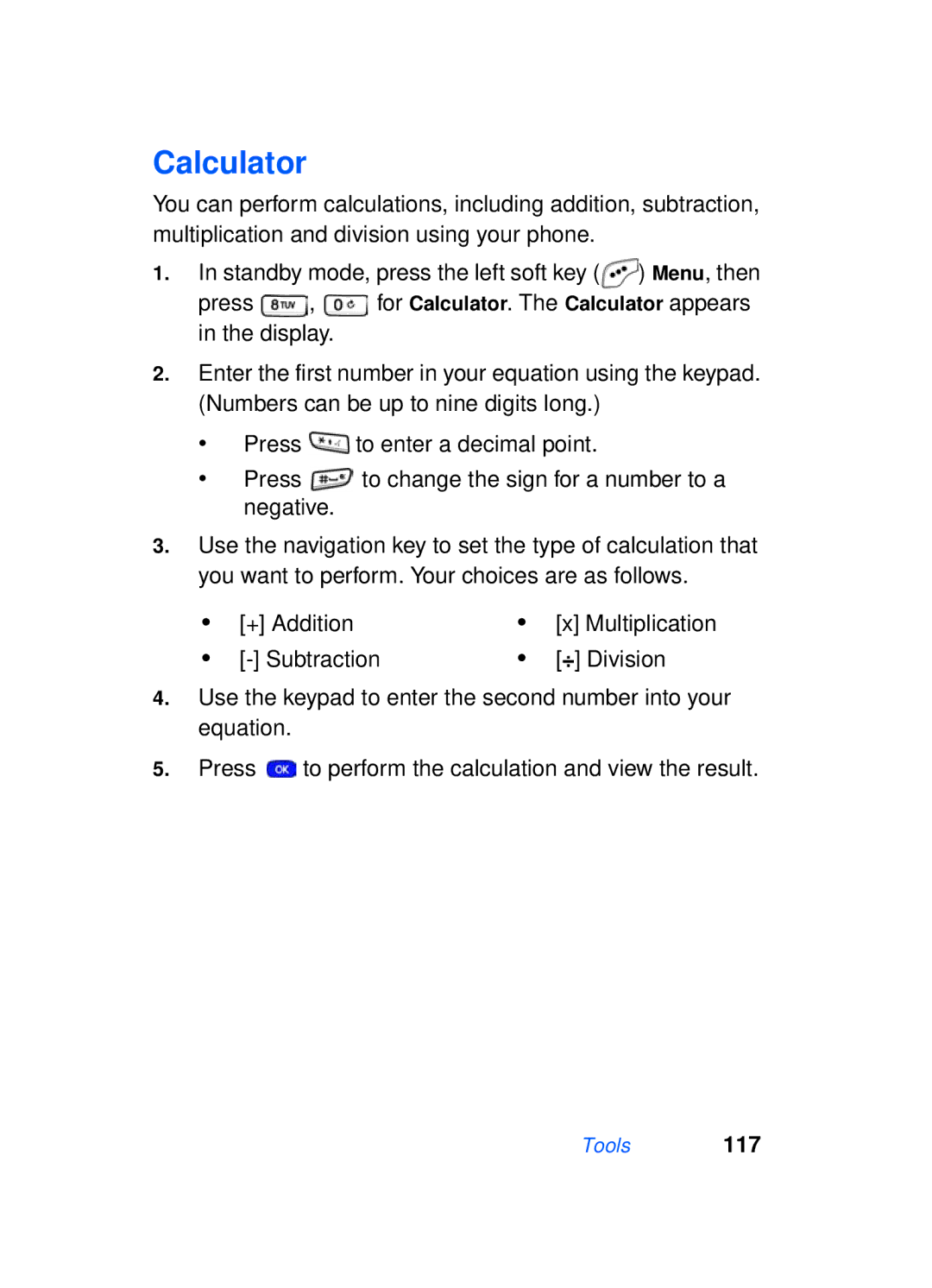 Samsung SCH-a610 manual Calculator 