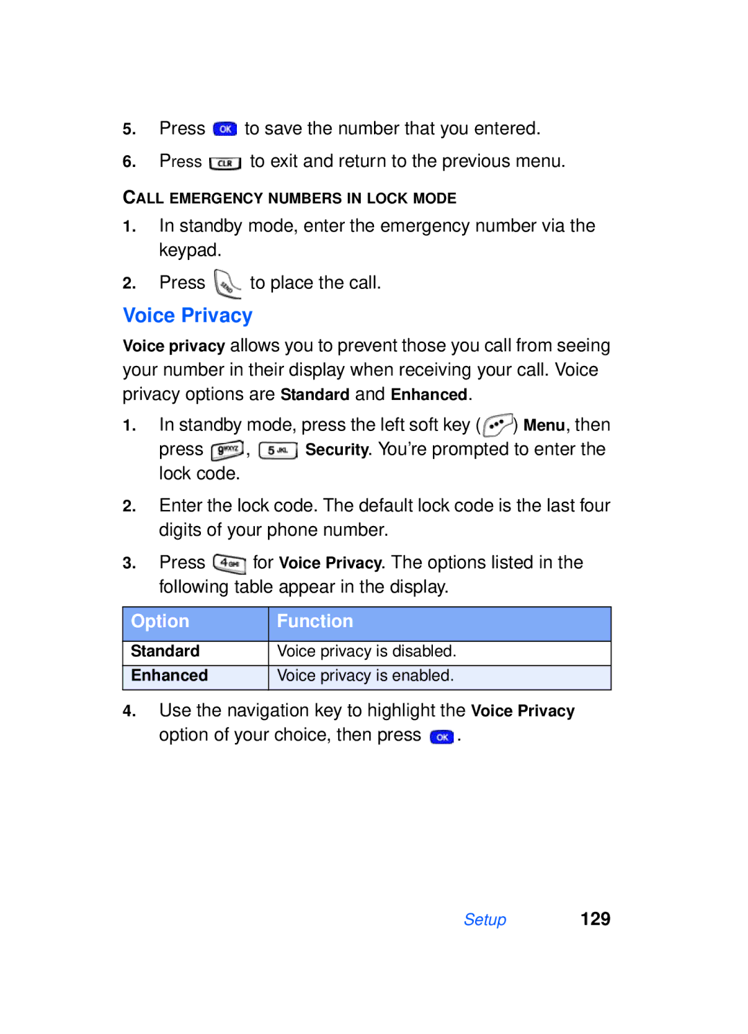 Samsung SCH-a610 manual Voice Privacy 