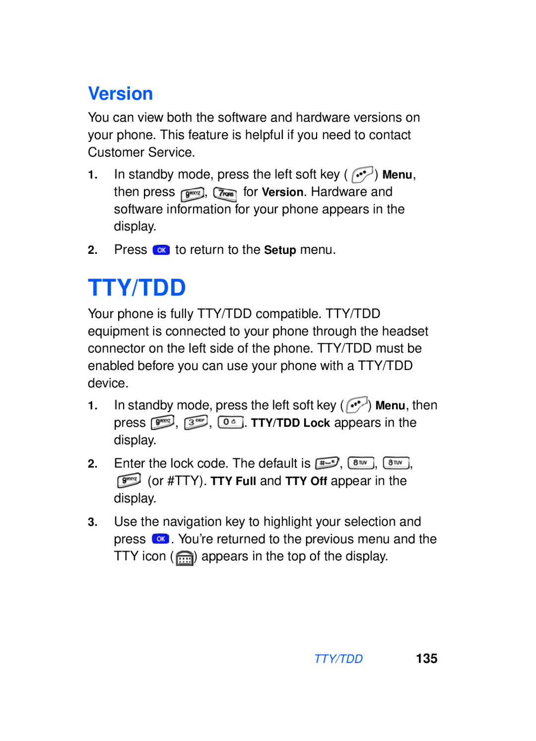 Samsung SCH-a610 manual Version, Display Press to return to the Setup menu 