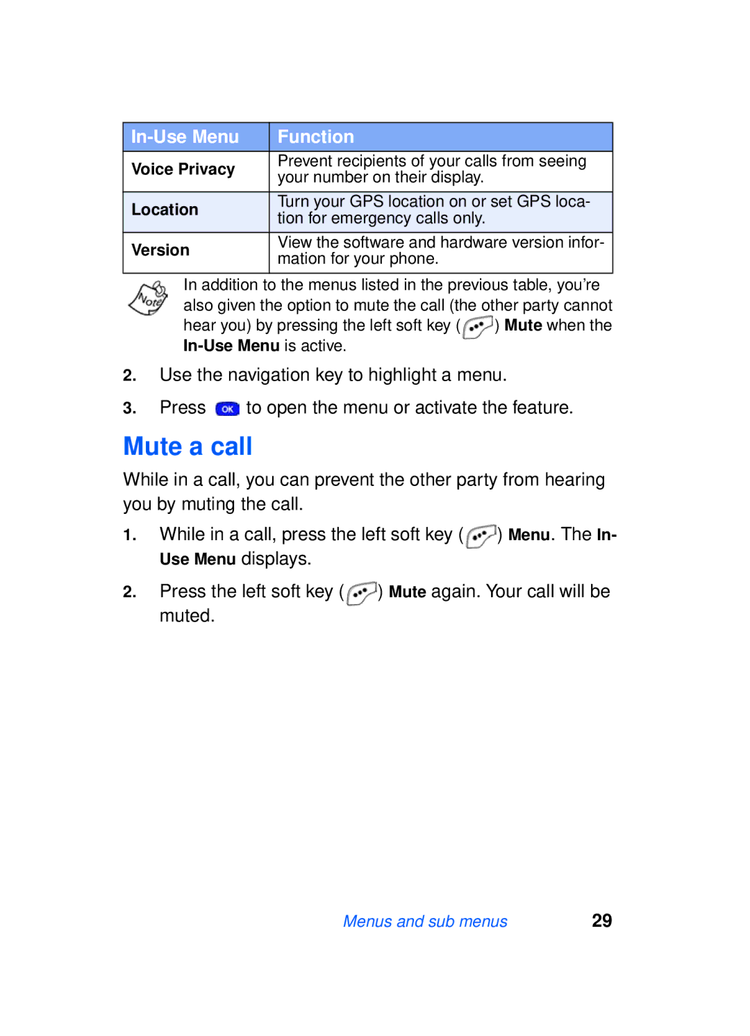 Samsung SCH-a610 manual Mute a call, Press the left soft key Mute again. Your call will be muted 