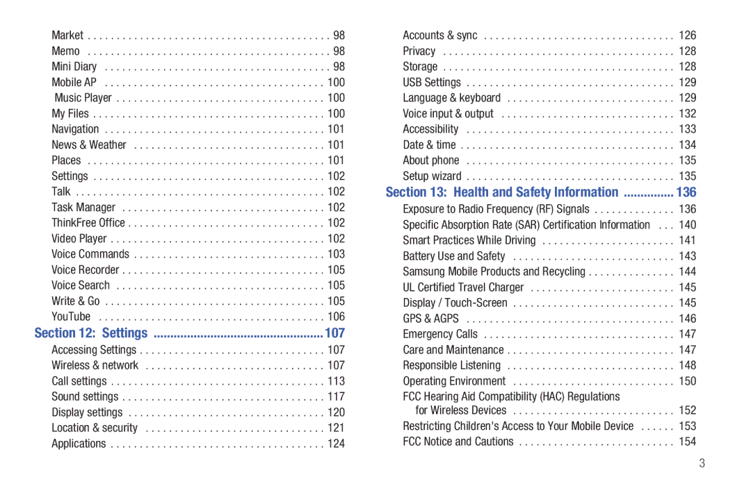 Samsung SCH-I500RKAUSC user manual 107, 136 