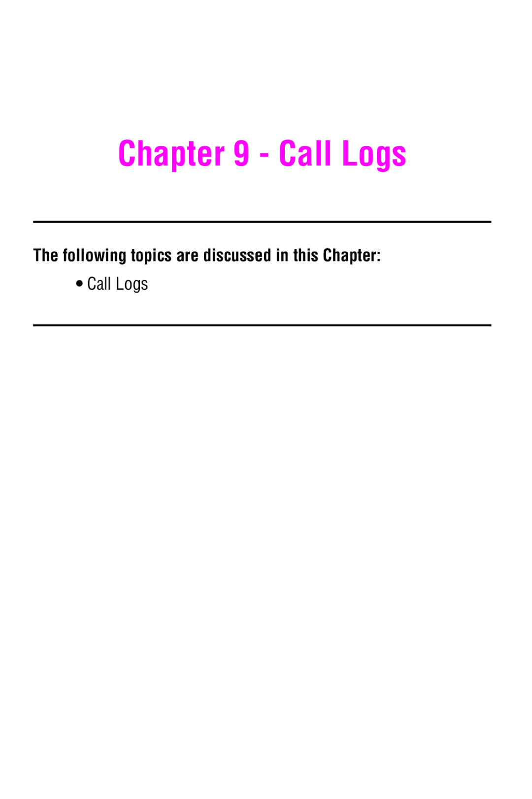 Samsung SCH-i700 Series manual Call Logs 