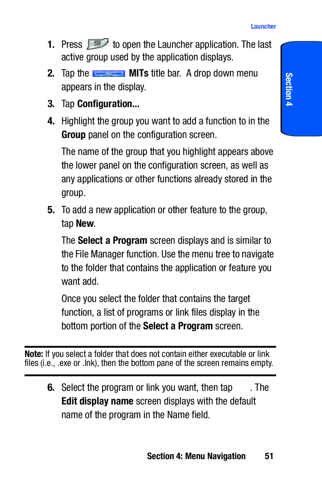 Samsung SCH-i730 manual Tap Configuration 