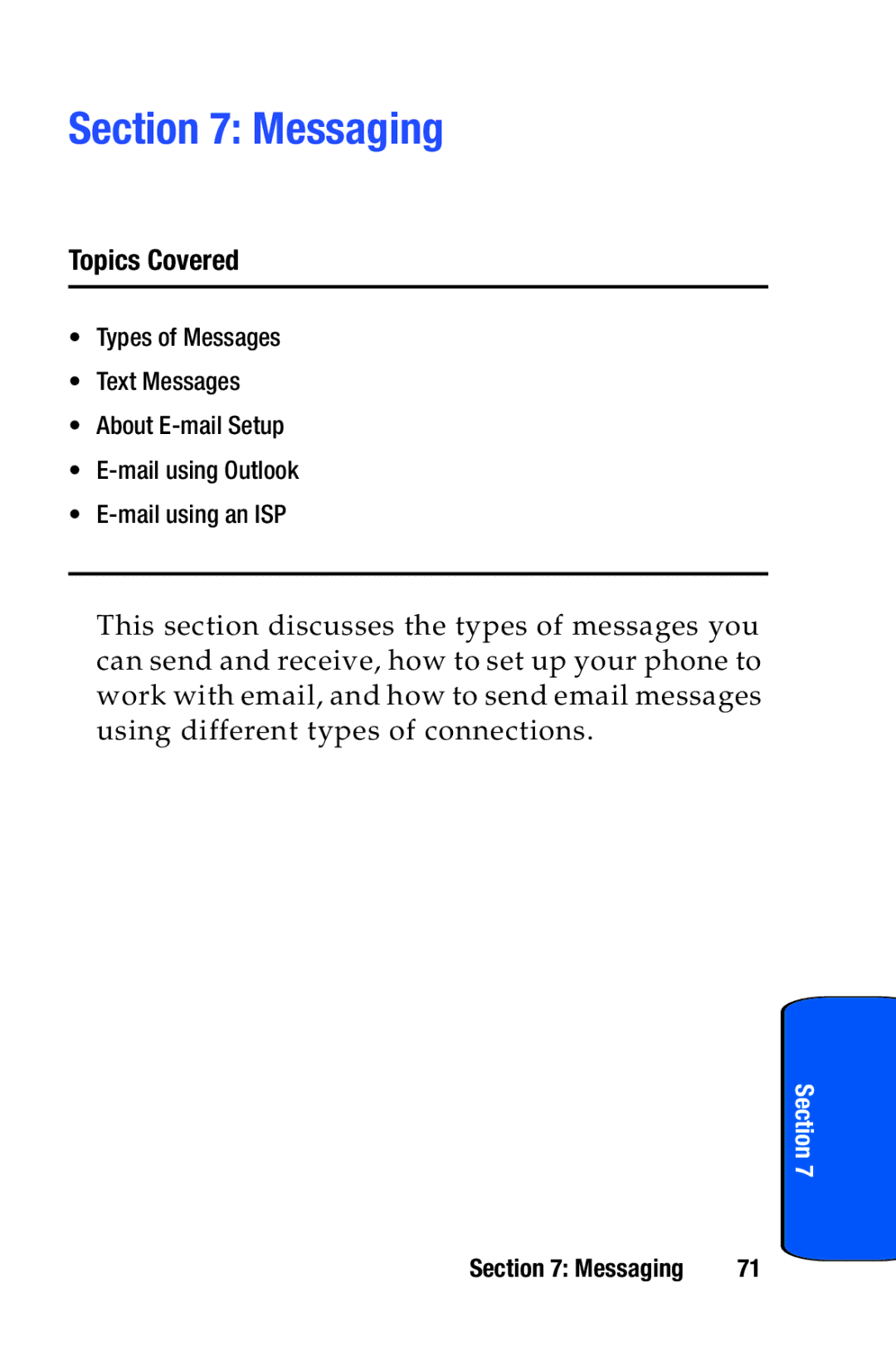 Samsung SCH-i730 manual Messaging 