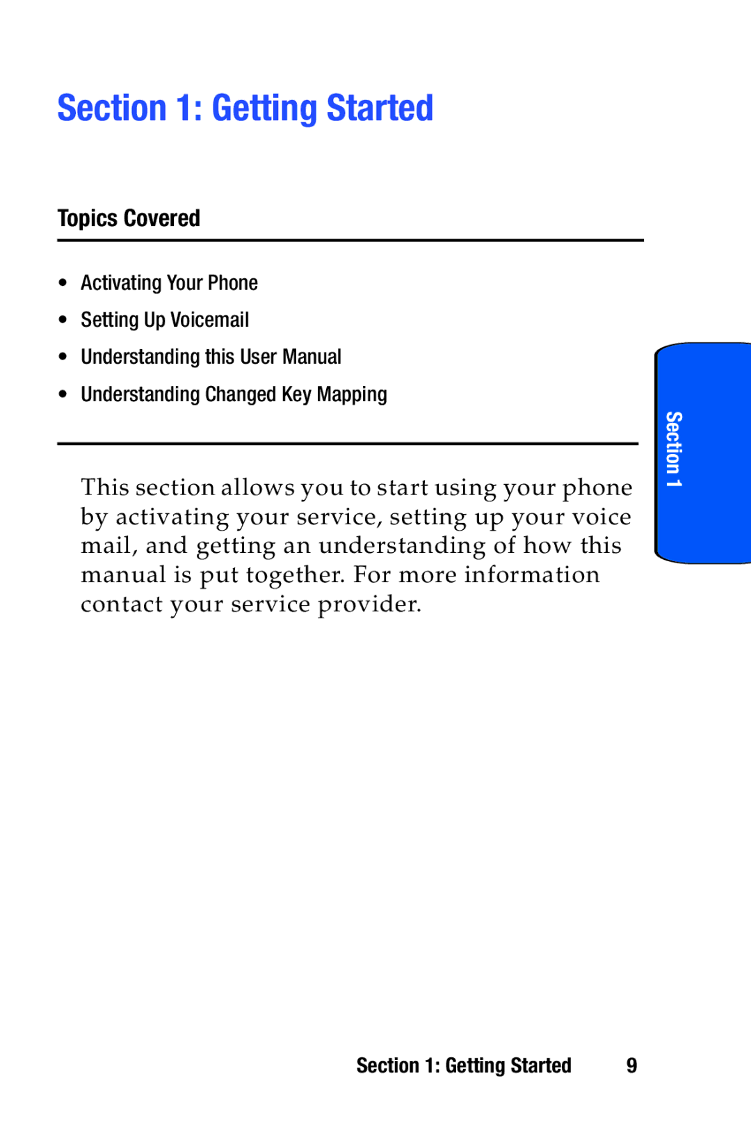 Samsung SCH-i730 manual Getting Started, Topics Covered 