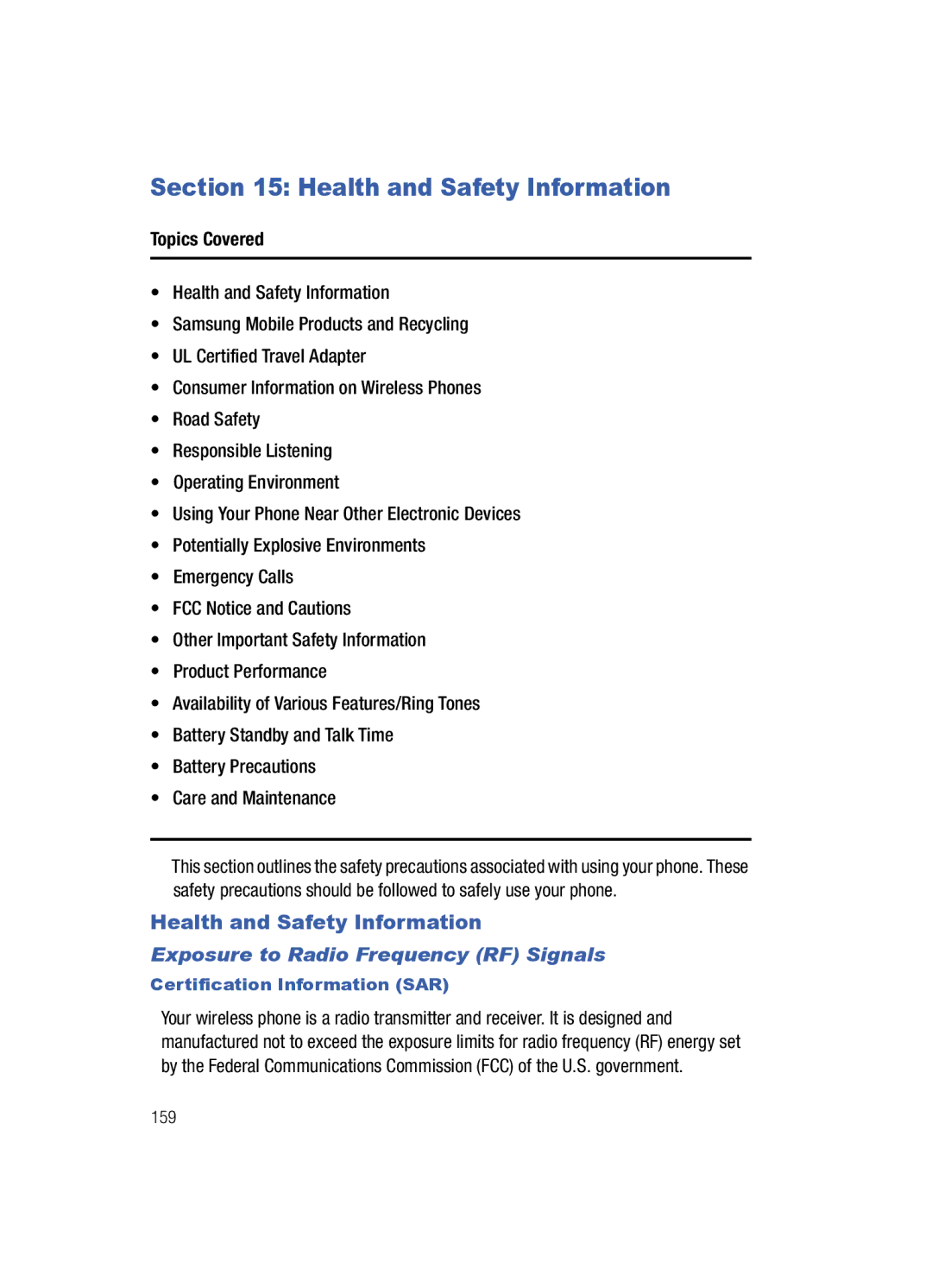 Samsung SCH-i760 user manual Health and Safety Information, Exposure to Radio Frequency RF Signals 