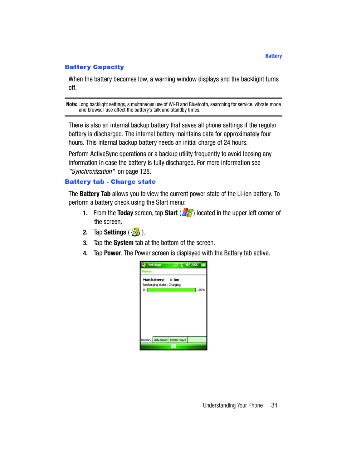 Samsung SCH-i760 user manual Battery Capacity 