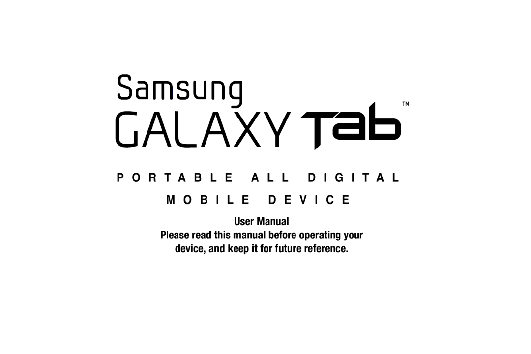 Samsung SCH-I800NSAUSC user manual R T a B L E a L L D I G I T a L B I L E D E V I C E 