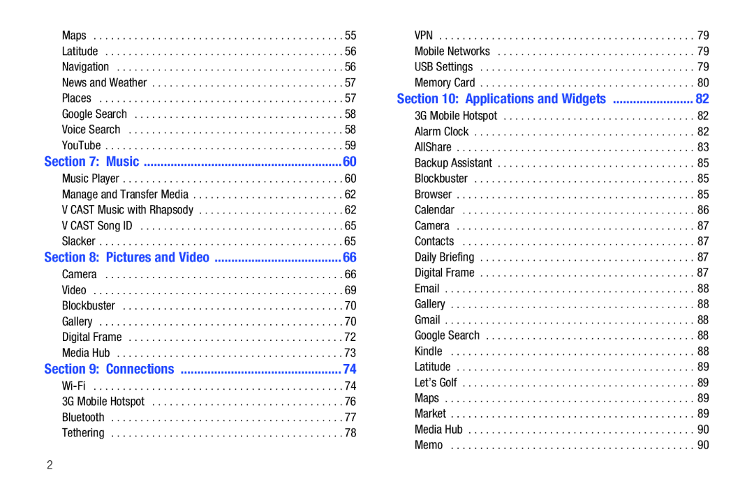 Samsung SCH-I800NSAUSC user manual Music 