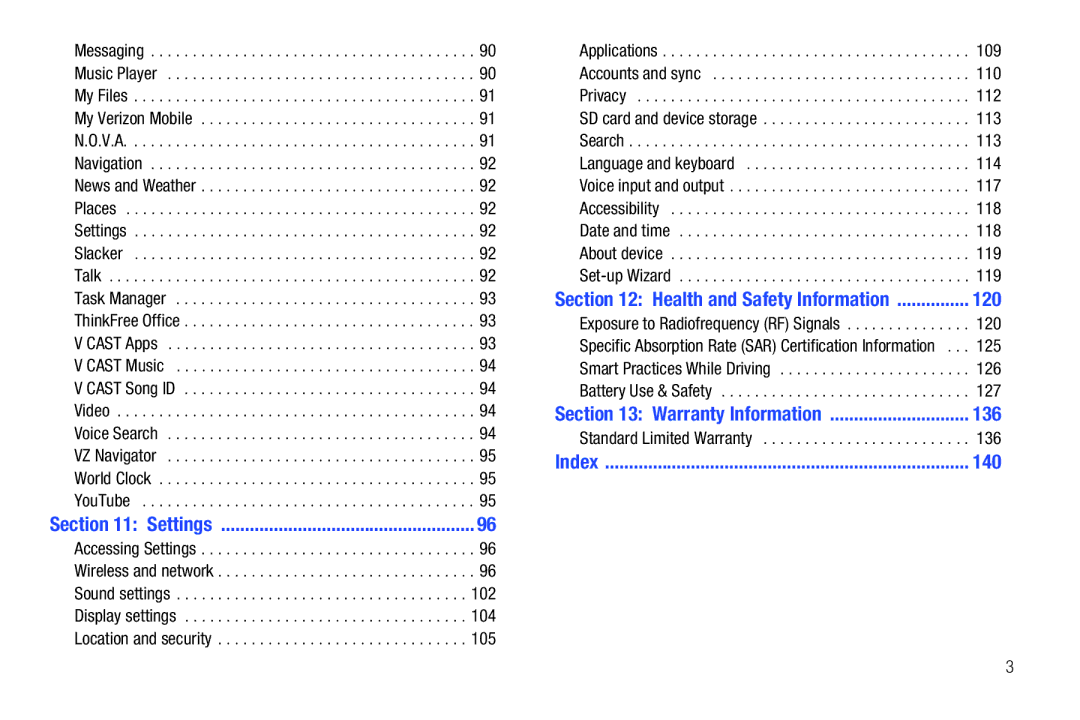 Samsung SCH-I800NSAUSC user manual 120, 136, 140 