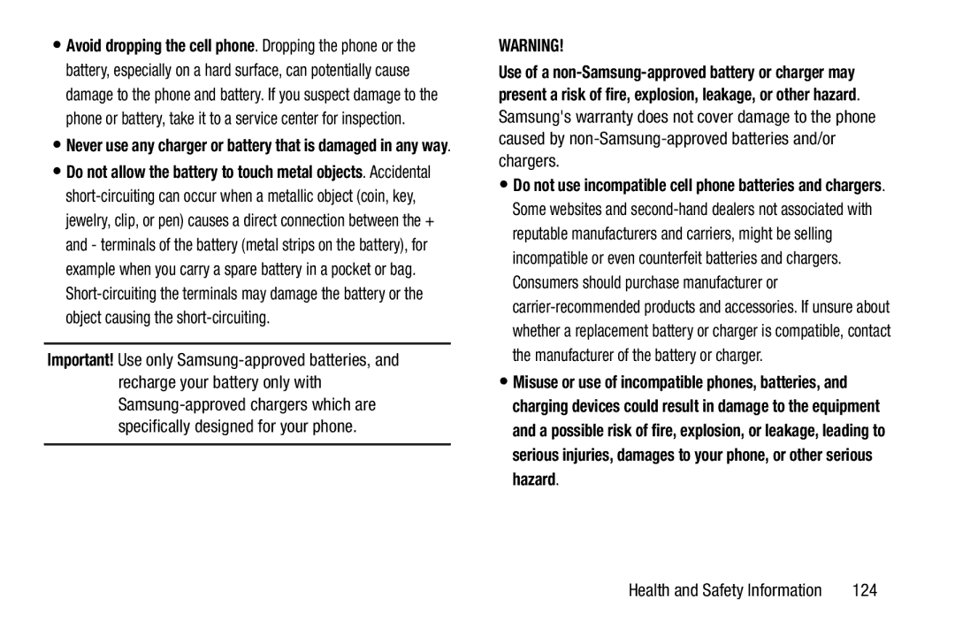 Samsung SCH-I915SAAVZW, SCHI705MKAVZW, GT-P5100ZWABTU, GT-P3113ZWYXAR user manual 124 