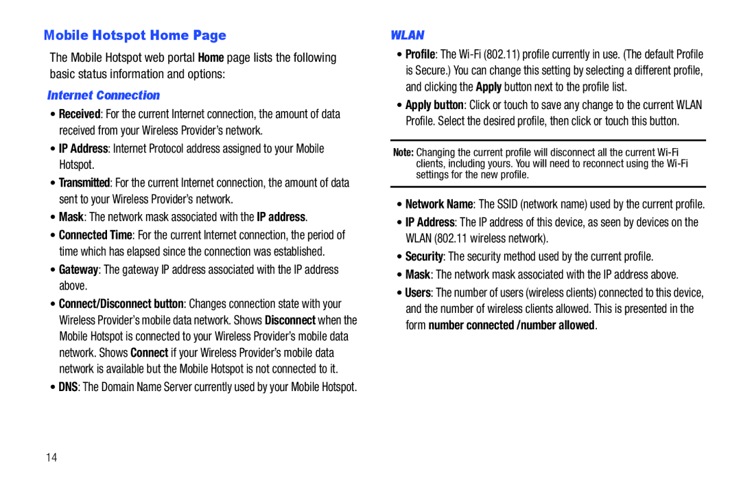 Samsung SCH-I915TSAVZW user manual Mobile Hotspot Home, Internet Connection 