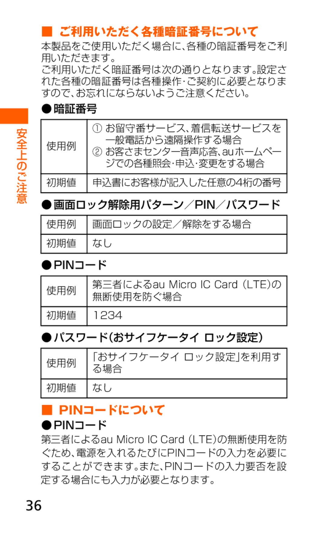 Samsung SCH-J021ZBJKDI, SCH-J021ZWJKDI manual ご利用いただく各種暗証番号について, Pinコードについて 