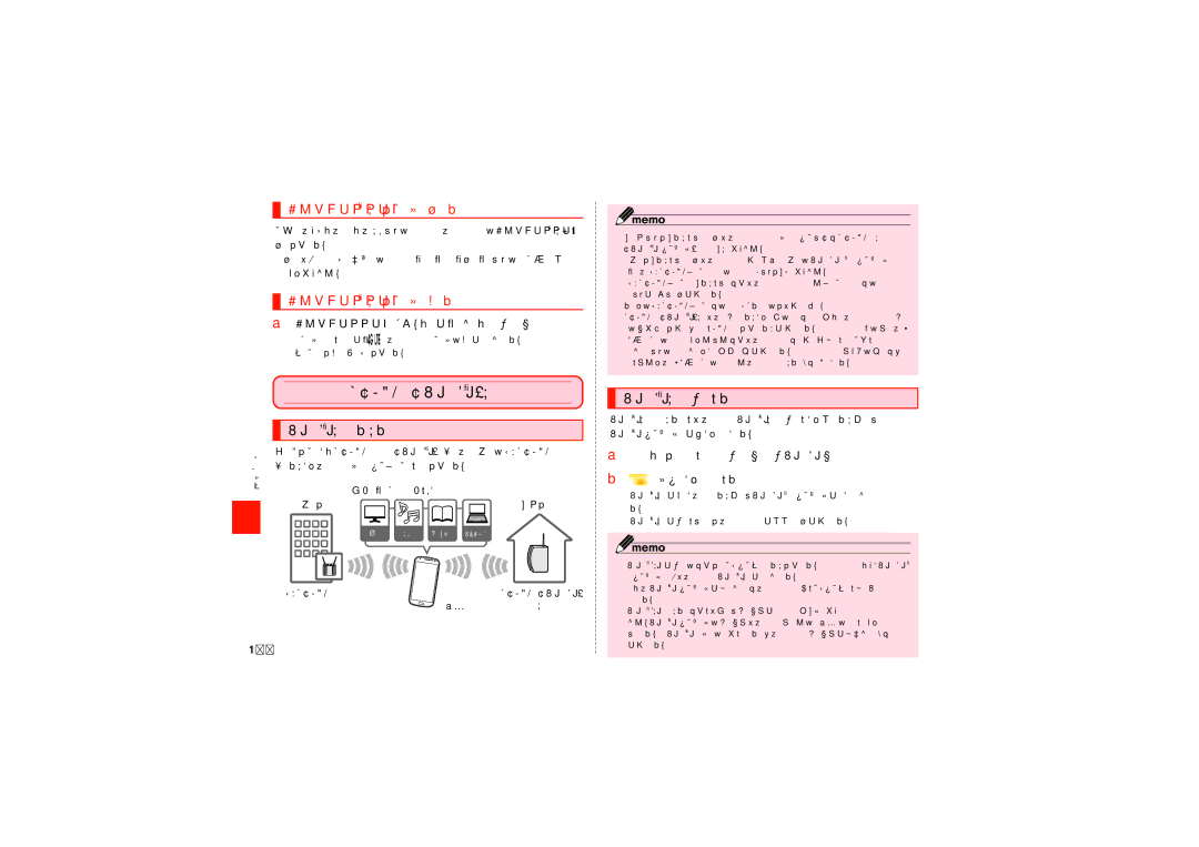 Samsung SCH-J021ZBJKDI, SCH-J021ZWJKDI manual Bluetooth機能でデータを送信する, Bluetooth機能でデータを受信する, Wi-Fi機能を利用する, Wi-Fi機能をオンにする 