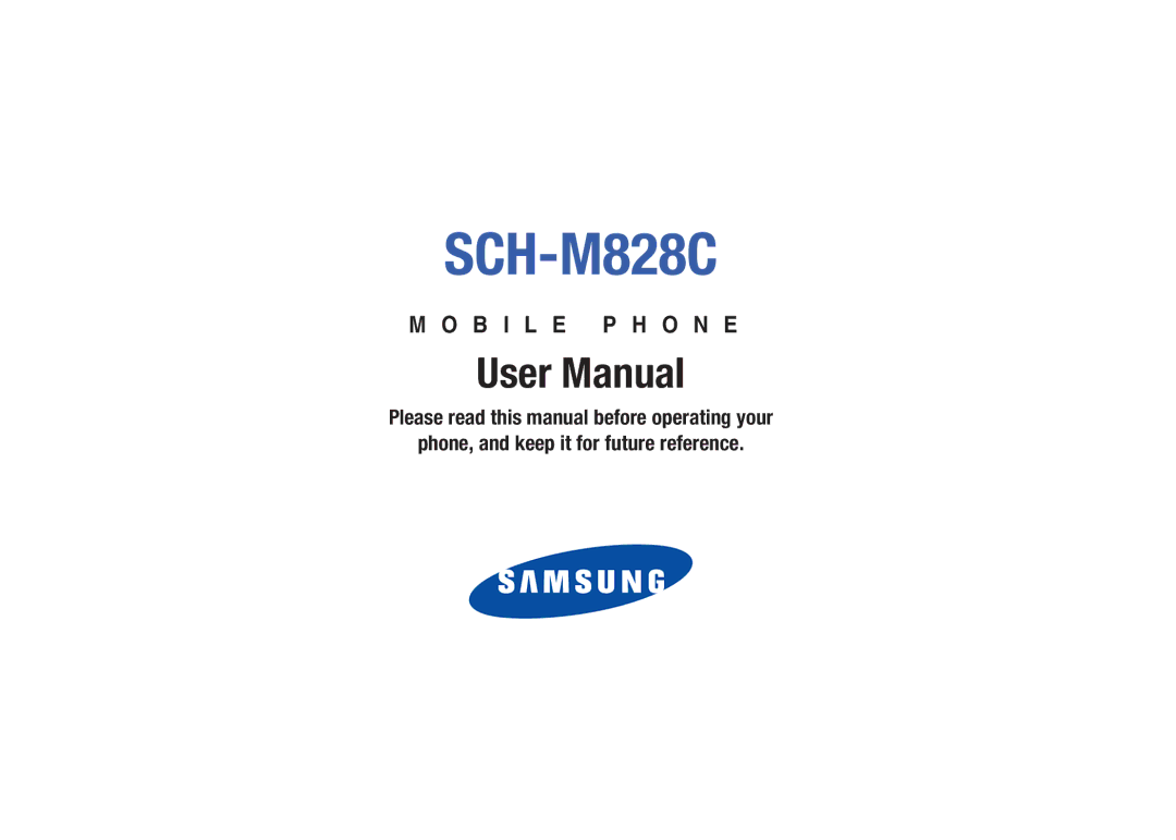 Samsung SCH-M828C user manual 