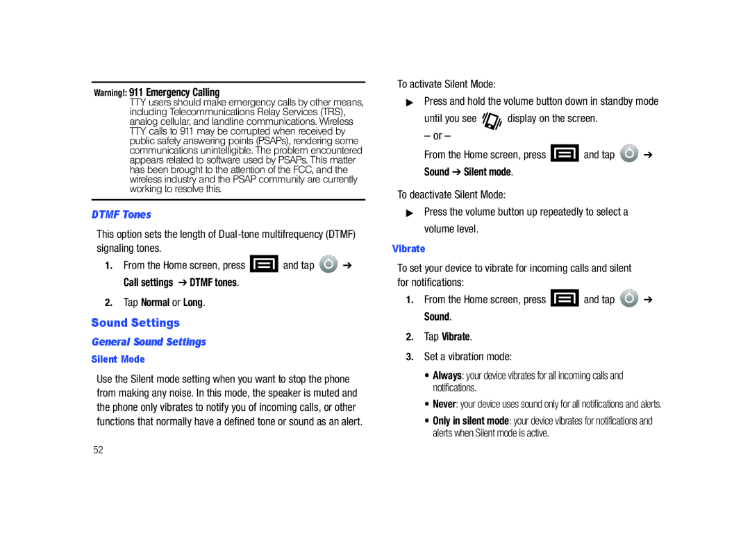 Samsung SCH-M828C user manual Dtmf Tones, General Sound Settings 