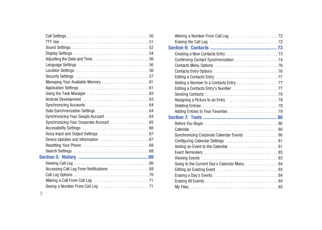 Samsung SCH-M828C user manual History 